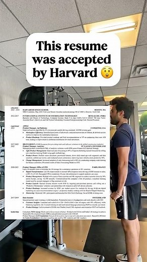 This RESUME was accepted by Harvard and Google!