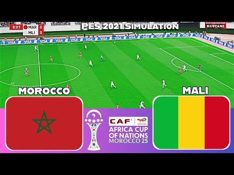 🔴Morocco vs Mali⚽ Africa Cup of Nations - Round 2⚽PES 2021 SIMULATION Gameplay
