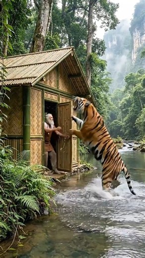 Tiger Attack! Escaping into a Secret Luxury Bamboo Mansion 🐅🌿