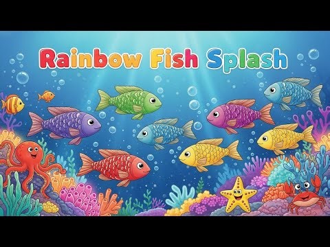 Rainbow Fish Splash 🐠🌈💦 | Colorful Underwater Adventure for Kids | Happy Tales & Tunes