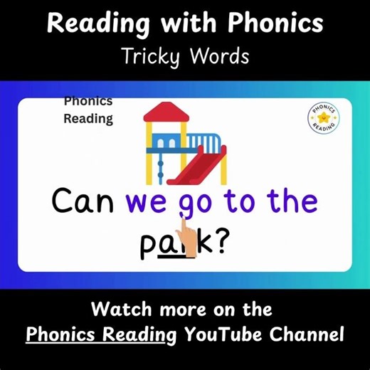 Tricky Words Sight Words | Learn to Read with Phonics