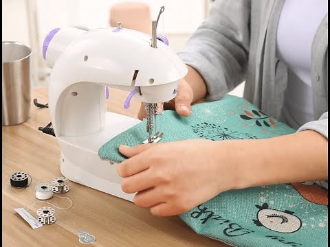 Usage machine à coudre portable et rechargeable