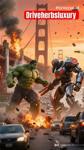 HULK vs ROBOT 🤖 | The Final Battle🔥| #shorts #ai #ytshorts #hulk #epicbattle