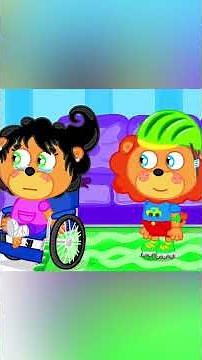 Família Leão Português | Novos patins | Vídeo para crianças | Desenhos Animados