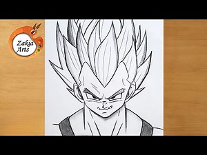 how to draw Vegeta - Vegeta step by step || Easy For Beginners Tutorial