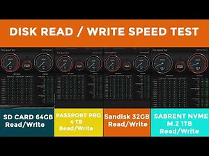 Disk Speed Test (SSD, SD FLASH DRIVE OPTICAL DRIVE)