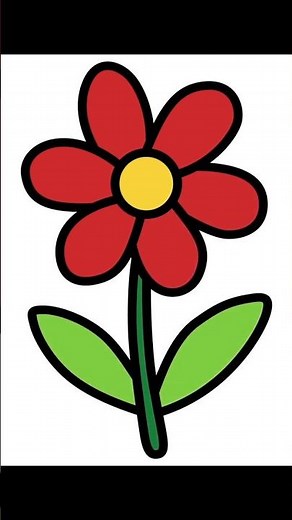 How To Draw Flower #drawing #drawing4kids #easy #cute #art #kidsdrawing #how #shorts #flowers #cute