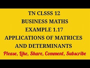 TN 12th Business maths chapter 1 example 1.17
