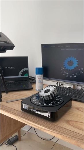 Escaneo 3D e ingeniería inversa de piñón maquina industrial