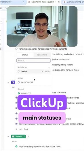 All about ClickUp Statuses for your workflow in full video ⬆️