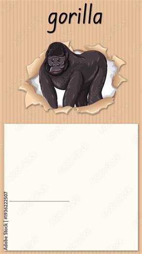 Educational Alphabet Animation for Letter G with Gorilla Illustration