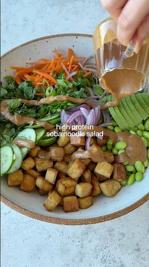 High protein soba noodle salad (vegan)