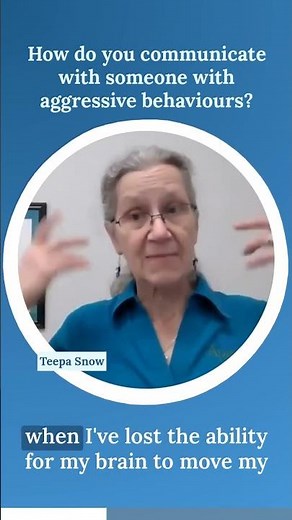 How do you communicate with someone with aggressive behaviors with Teepa Snow #dementia #alzheimers