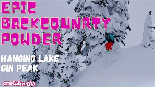 Backcountry powder run at Hanging Lake Peak