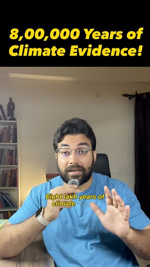 🌍 We Just Crossed 1.5°C — But Do You Know What That Really Means? Most people see climate change as “future tense.” But the data says—we’re already living inside it. Take the 800,000-year CO₂ record from Antarctic ice cores. For the entire 8 lakh years, Earth’s CO₂ stayed between 180 ppm (Ice Ages) and 280 ppm (warm periods). Natural cycles never broke this range. Then came the Industrial Revolution. We dug out billions of tonnes of coal & oil, cleared forests at massive scale… And CO₂ didn’t j