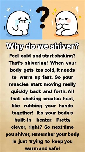 Why Do We Shiver? 🥶❄️ || Easy English Shorts