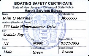 Boating in NJ - You need a Boat Safety Certificate!