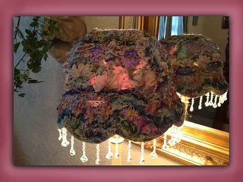 how to make a silk ribbon embroidered lampshade