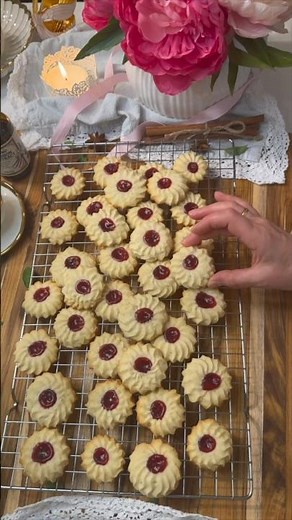 The PERFECT Raspberry Jam Cookies Recipe. Full Video Is On My Channel! 👆