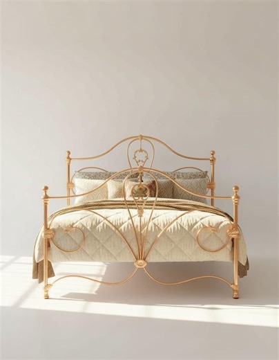 Handmade Antique Brass Metal Bed Frame | French Style Luxury Bed - Etsy Australia