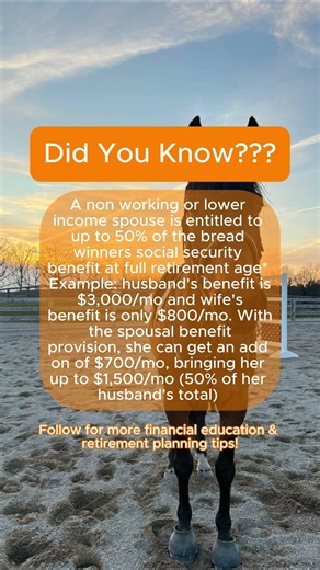 A lower-earning or non-working spouse may be eligible...