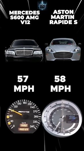Mercedes S600 AMG + Aston Martin Rapide S ⚡ Pure Luxury Power! #shorts
