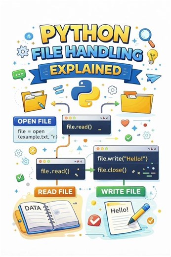 python file handling. #python #shorts #learntecheasy