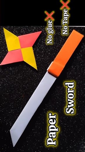SWORD ORIGAMI TUTORIAL | HOW TO DIY FIGHTER SWORD CRAFT STEP BY STEP FOLDING|NINJA WEAPON#anime#diy