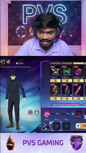 Megumi Bundle In 1 Diamond 90% Off Event 😱 #shorts #pvs #freefire