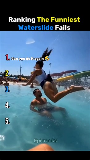 Ranking Funniest Waterslide Fails Moments 🤣