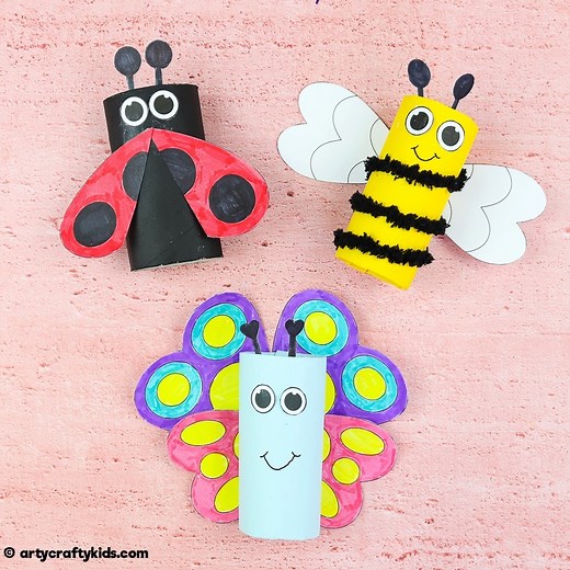 65K views · 632 reactions |  TP ROLL BUG CRAFT 曆 https://www.artycraftykids.com/craft/toilet-paper-roll-bugs-easy-kids-craft/ | Arty Crafty Kids | Facebook