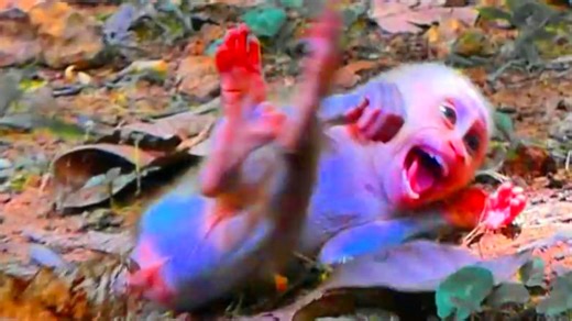 Shocking Heart! Poor Baby Do Cries Until Be Fainted On Dirty Place | Reel Monkeys