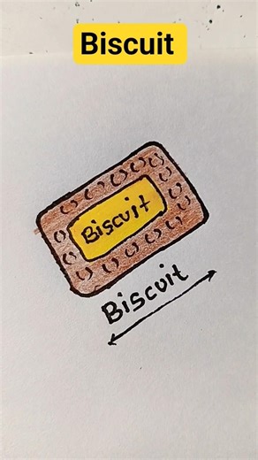 easy drawing of biscuit #viral #drawing #shorts #trending