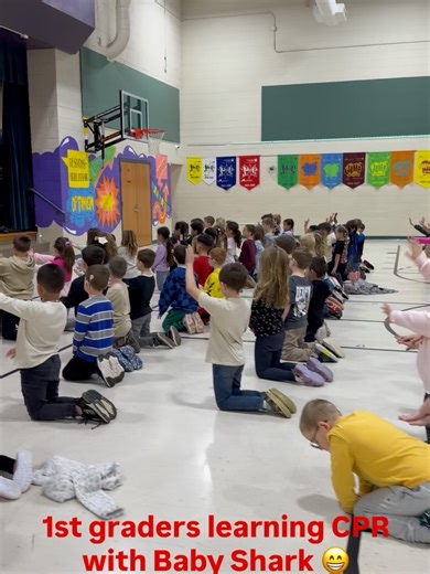 Moira Santiago Brookshire on Instagram: "Awesome start to our Kids Heart Challenge program!!♥️ What we learned: Eat Smart, Hands only CPR, Move More, Choose Water, Avoid Vaping & tobacco, sleep more, be a leader, be kind All the kids were great!! My favorite has to be watching Kinders learning CPR!!😁 A huge THANK YOU to @snookinney for doing this incredible & most successful @kidsheartchallenge kick off!! Just in 2 days we have 219 students registered, 11 students completing Finn’s Mission & $2