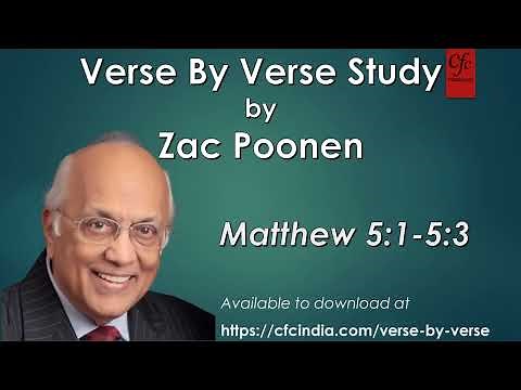 13. Matthew 5:1 to 5:3 - Zac Poonen - Verse By Verse Study