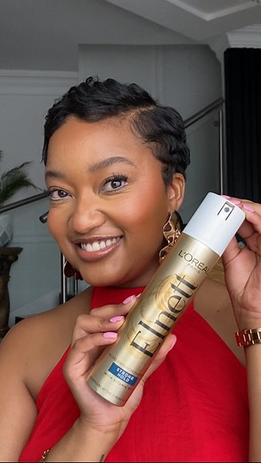 Bring on the heat this summer and enjoy your pixie with confidence using the @lorealparis Elnett Satin Hairspray! ☀️Flexible yet firm hold ☀️Radiant shine ☀️Humidity Resistance #ElnettePixiePerfection #LorealHairStyling #LorealParisZA #WorthIt #SP | Nolo Seabi