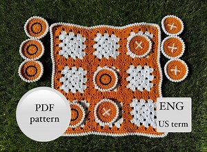 PDF Pattern - Crochet Tic Tac Toe Game - English Only-us Terms - Granny Square - Educational - Montessori - Etsy