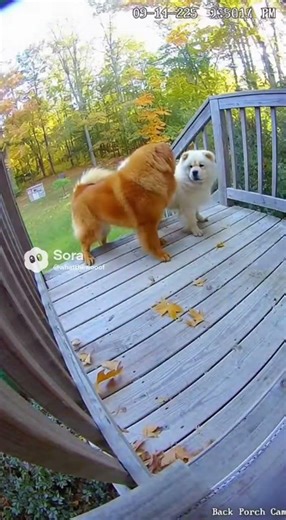 Chows chows get scared by a chipmunk 🤣