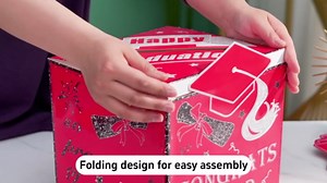 AYGXU graduation card box Holder 2026 with 30pcs graduation cards,Graduation party Decorations,graduation money box,Graduation Party favors Supplies-green box