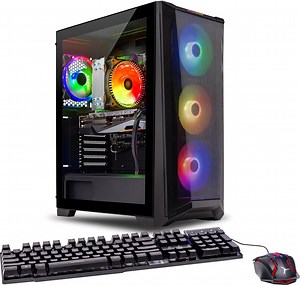 Skytech Chronos Gaming PC Desktop, AMD Ryzen 5 5600X, NVIDIA Geforce RTX 4060, 1TB SSD, 16GB RAM, Windows 11