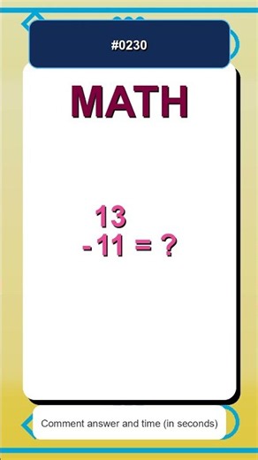 Solve This Subtraction Sum #0230