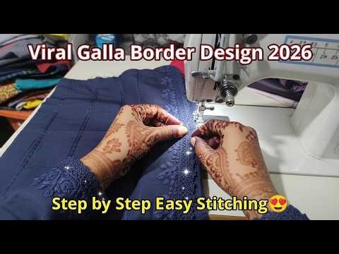 Stitch StudioTrending Galla Border Patti Design | Beautiful Suit Neck Cutting & Stitching