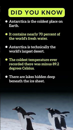 5 fun facts about Antarctica 🥶 #facts #geographyfacts