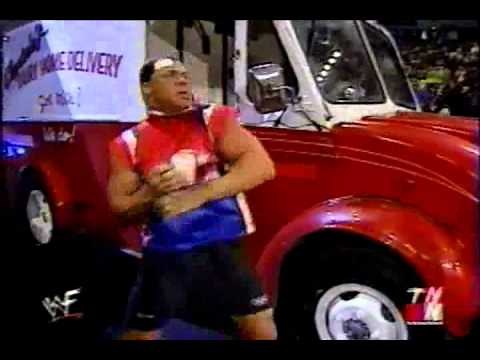 Kurt Angle Destroys the Alliance with A Milk Truck WWF RAW 8/20/01
