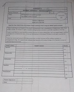 WORKSHEET 9INFORMAL ASSESSMENT - INDIVIDUAL ACTIVITYName of ... | Filo