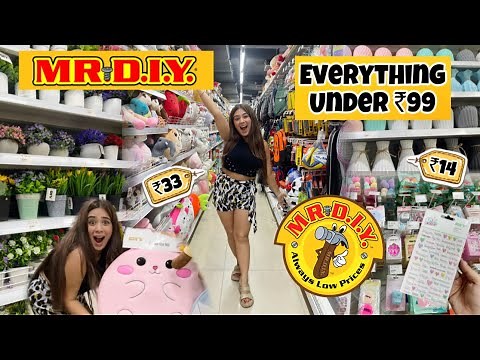 EVERYTHING UNDER ₹99 😍 *Cheapest Haul* Makeup, Jewellery, Stationary, Kitchen, Home Decor- MR DIY