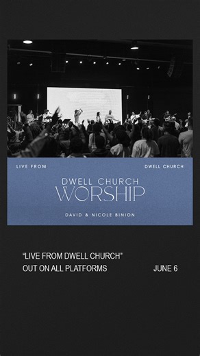 BIG NEWS💥Next Friday, June 6th is RELEASE DAY for the premier Dwell Church Worship album recorded LIVE at our 2024 worship conference. This album is full of spontaneous, prophetic moments along with some of the team’s favorite worship songs. Tracks feature Pastors David & Nicole Binion, Gracie Binion, Leonard Ray & Genise Jarman, and Edwin & Zoë Zamora. This is a LIVE record through and through, full of breakthrough moments and we can’t wait for you to experience it. Presave it here: https://fo