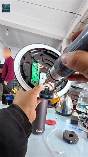 The object in the video appears to be a round ceiling air diffuser or a component of an adjustable