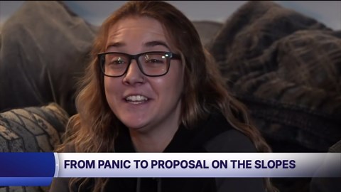 Engagement ring falls from ski slope during proposal, snowmaker finds it