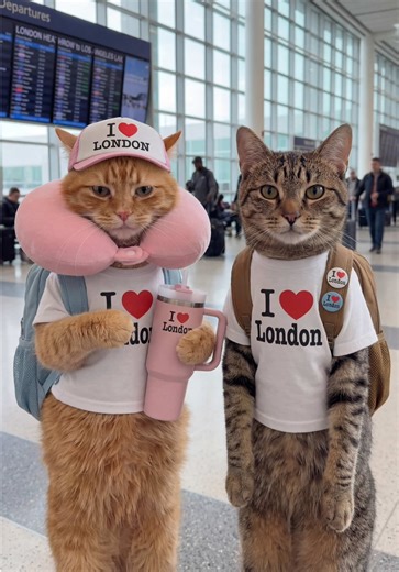 Airport shenanigans ✈️😽 #catvlog #catbesties #relatable | cats